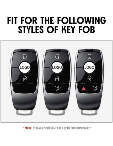 Funda de Llave Silicona Mercedes-Benz 2 Pcs Fibra Carbono