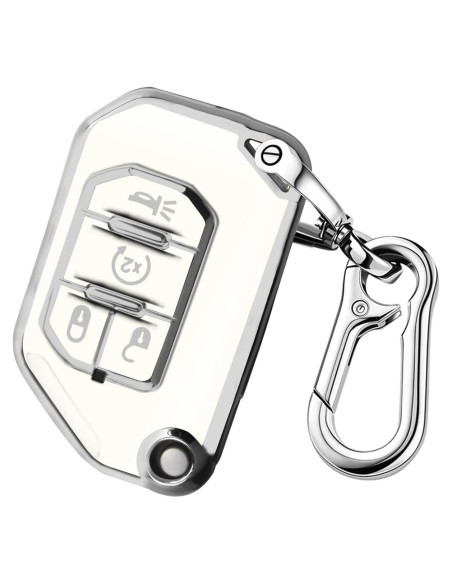 Cubierta de Llave Jeep QBUC JLU JL Gladiator Rubicon Blanco