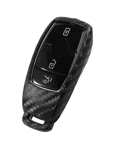 Funda de Llave Silicona Mercedes-Benz 2 Pcs Fibra Carbono
