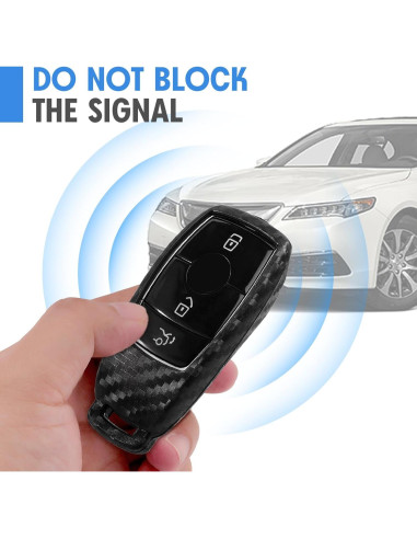 Funda de Llave Silicona Mercedes-Benz 2 Pcs Fibra Carbono