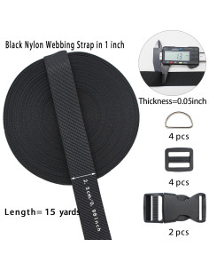 Correa de Nylon ZHFMILY 13.72m con Hebillas Ajustables 2