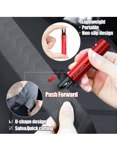 Kit de Emergencia 4 Rompeventanas y Cortador PILISPARK Rojo