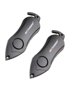 Alarma Personal Stinger 140db con Cortador y Rompedor Negro 2 pcs