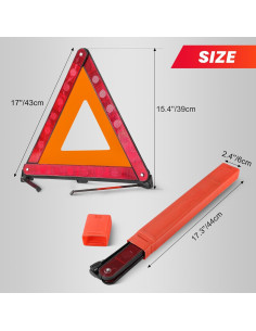 Triángulos de Advertencia de Emergencia DASBET - Paquete de 3 2
