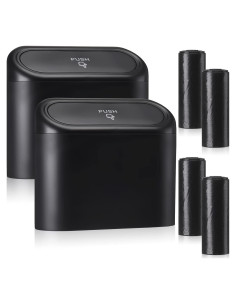 Basurero de Coche Tuanse 2 Pcs con 60 Bolsas a Prueba de Fugas