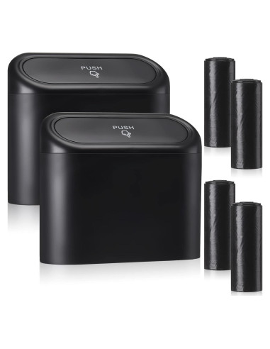 Basurero de Coche Tuanse 2 Pcs con 60 Bolsas a Prueba de Fugas