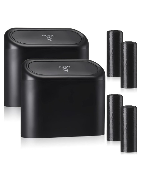 Basurero de Coche Tuanse 2 Pcs con 60 Bolsas a Prueba de Fugas