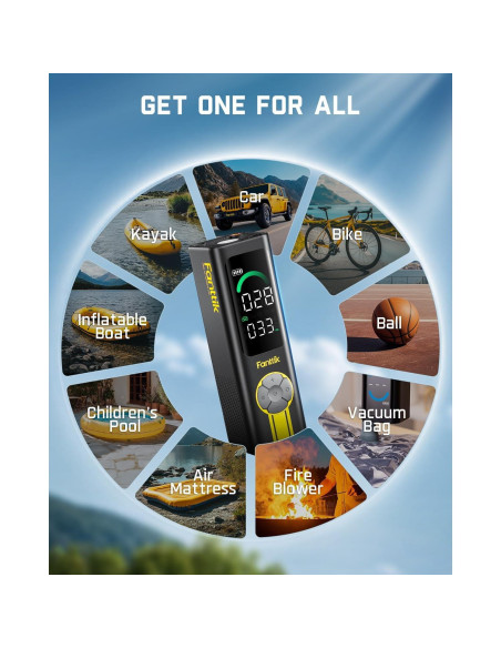 Compresor de Aire Inalámbrico Fanttik X10 150 PSI para Neumáticos