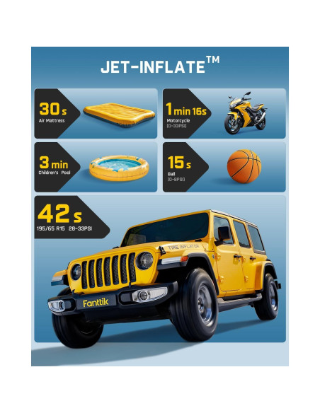 Compresor de Aire Inalámbrico Fanttik X10 150 PSI para Neumáticos