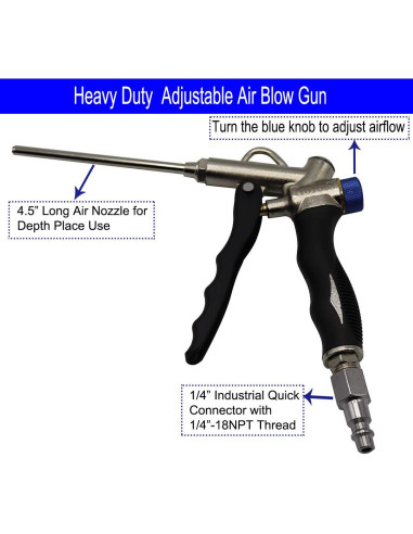 Kit Accesorios Compresor Aire YOTOO 1/4" x 25' Manómetro 150 PSI