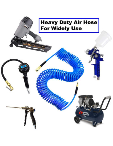 Kit Accesorios Compresor Aire YOTOO 1/4" x 25' Manómetro 150 PSI