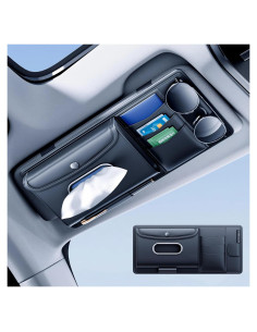 Organizador de Visera de Coche ULPOCMU Tres en Uno 33x14cm