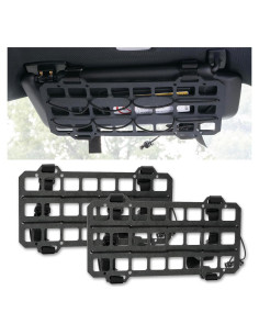Organizador de Visera de Coche XUKEY 2 Pcs MOLLE Negro