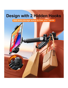 Soporte de Tablet para Auto HIYJEN Ajustable Negro 4.7-13" 2