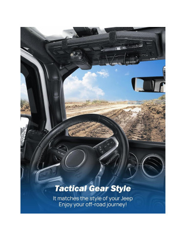 Organizador de Visera JOYTUTUS para Wrangler JL y Gladiator JT
