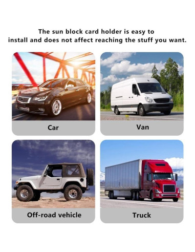 Organizador de Visera de Sol Logctee Rosa con Cremallera y Bolsillos