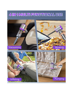 Aspiradora de Coche Portátil Milunho 15000PA Sin Cable 4-en-1 2