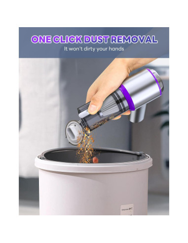 Aspiradora de Coche Portátil Milunho 15000PA Sin Cable 4-en-1