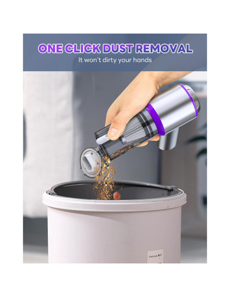 Aspiradora de Coche Portátil Milunho 15000PA Sin Cable 4-en-1