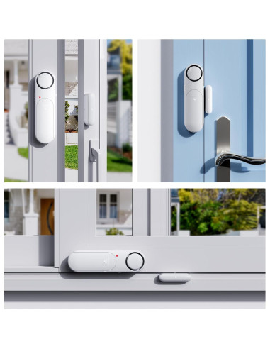 Alarma de Puerta Inalámbrica METAK 120dB con Control Remoto