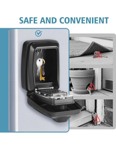 Caja de Llave WJYMRO Montada en Pared 9 Dígitos Impermeable