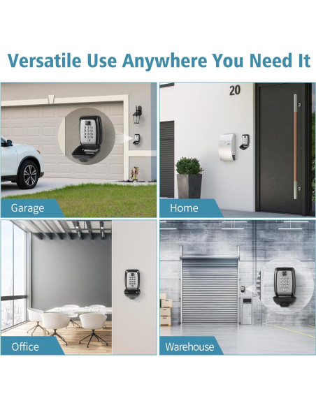 Caja de Llave WJYMRO Montada en Pared 9 Dígitos Impermeable