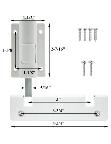 Cerradura de Seguridad para Puerta Corredera Lubentol 2 Pcs
