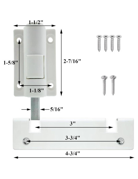Cerradura de Seguridad para Puerta Corredera Lubentol 2 Pcs