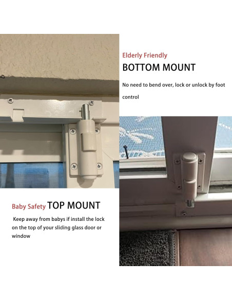 Cerradura de Seguridad para Puerta Corredera Lubentol 2 Pcs