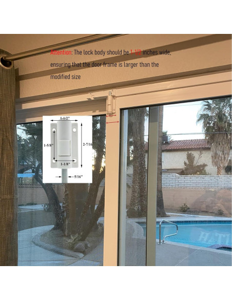 Cerradura de Seguridad para Puerta Corredera Lubentol 2 Pcs