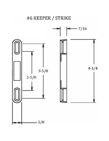 Cerradura de Mortaja FPL 3-45-S para Puerta de Vidrio 13.65 cm