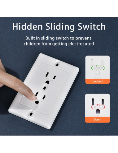 Cubiertas de Enchufes para Bebés - Seguridad Eléctrica 4 Pzas