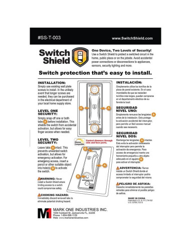Protectores de Interruptores Transparentes Switch Shield - 6 Unidades
