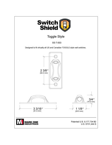 Protectores de Interruptores Transparentes Switch Shield - 6 Unidades