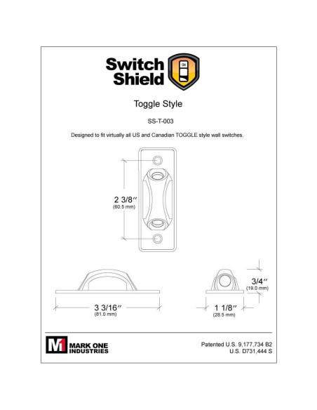 Protectores de Interruptores Transparentes Switch Shield - 6 Unidades