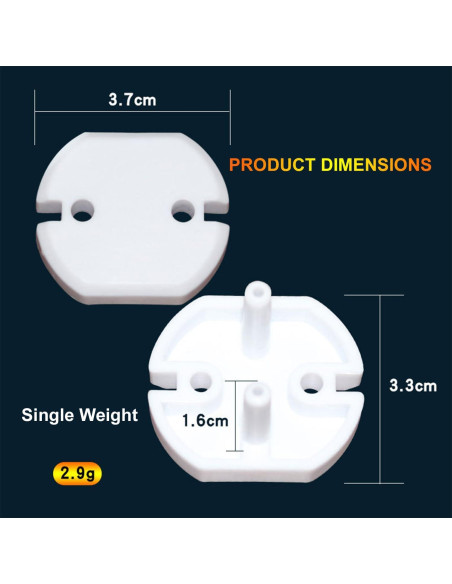 Cubiertas de Enchufe a Prueba de Niños Heyiarbeit 30 Pcs Blanco