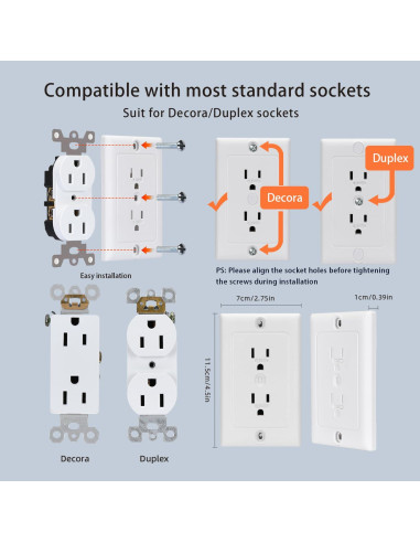 Cubiertas de Enchufes para Bebés - Seguridad Eléctrica 4 Pzas