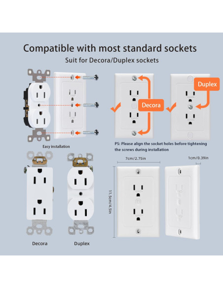 Cubiertas de Enchufes para Bebés - Seguridad Eléctrica 4 Pzas