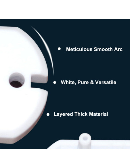 Cubiertas de Enchufe a Prueba de Niños Heyiarbeit 30 Pcs Blanco