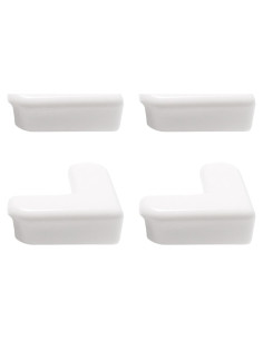 4 Protectores de Esquinas Adhesivos BWESOO PVC Blanco