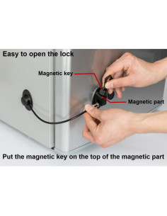 Cerradura de Refrigerador Magnética FIGEPO - 2 Unidades Negra 2