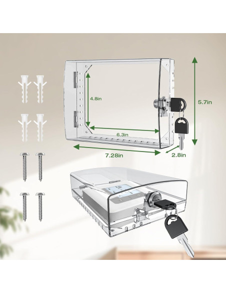 Caja de Cerradura para Termostato AUURIO 2 PCS con Llave