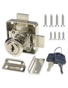 Cerradura de Gabinete Doble Puerta Boolian con Llave Universal