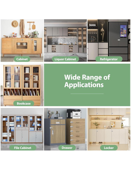 Cerradura de Combinación YogePote para Gabinete Adhesiva 3 Dígitos