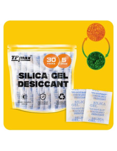 30 Paquetes de Gel de Silica Deshidratante Reutilizable 5g