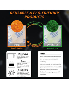 30 Paquetes de Gel de Silica Deshidratante Reutilizable 5g 2