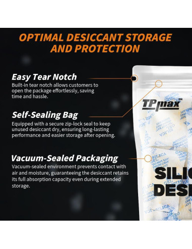 30 Paquetes de Gel de Silica Deshidratante Reutilizable 5g