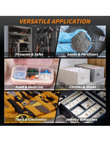 30 Paquetes de Gel de Silica Deshidratante Reutilizable 5g