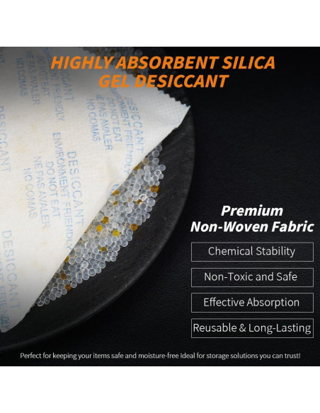 30 Paquetes de Gel de Silica Deshidratante Reutilizable 5g