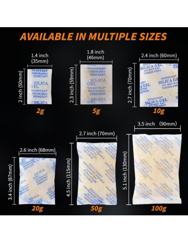 30 Paquetes de Gel de Silica Deshidratante Reutilizable 5g